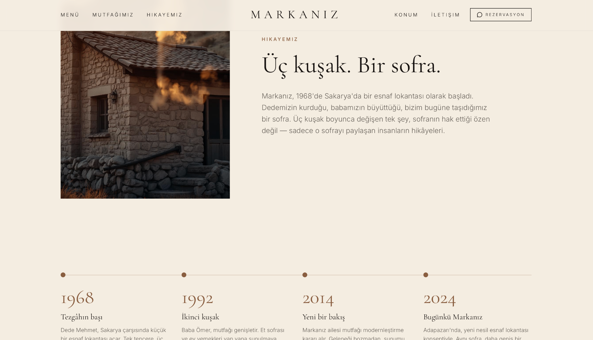Hikâyemiz — üç kuşak, bir sofra